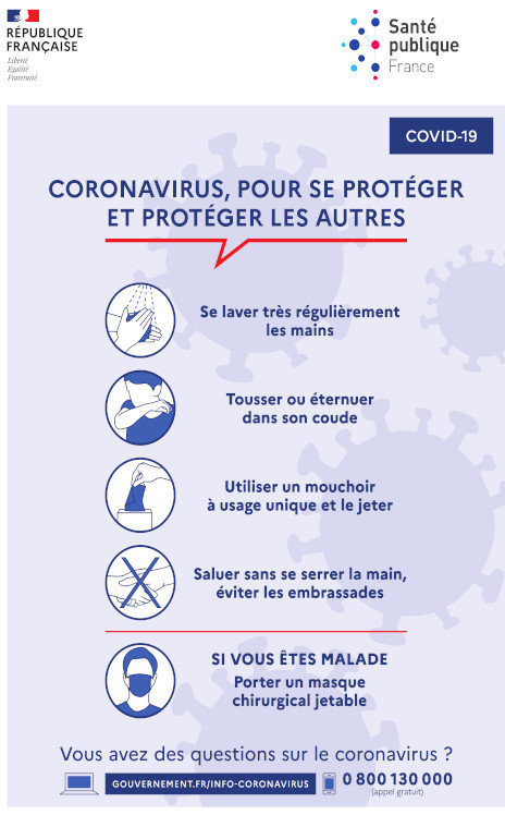 Les gestes barrières pour se protéger et protéger les autres du coronavirus